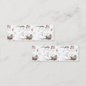 Carte De Visite Mini Signet d'animaux de forêt d'aquarelles (Devant / Derrière)