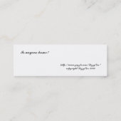 Carte De Visite Mini Signet de Chambre de lutin (Dos)