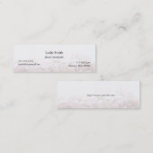 Carte De Visite Mini signet de fleurs de printemps roses (Devant / Derrière)