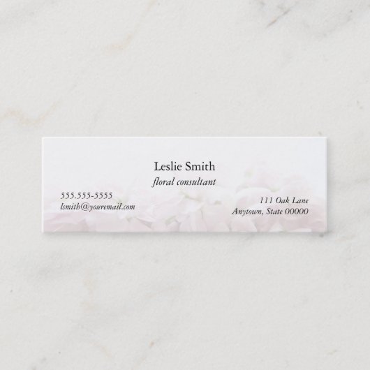 Carte De Visite Mini signet de fleurs de printemps roses (Devant)