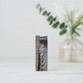 Carte De Visite Mini Signet "de girafe timide" (Debout devant)