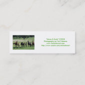 Carte De Visite Mini Signet de "juments et de poulains" (Dos)