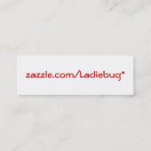 Carte De Visite Mini Signet de Ladiebug (Dos)