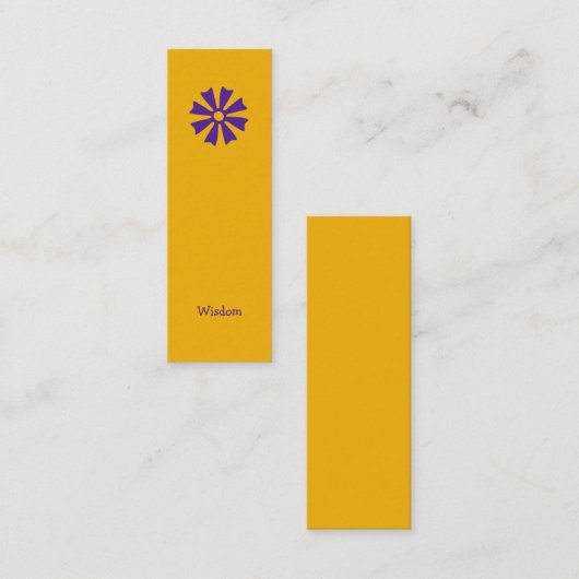 Carte De Visite Mini Signet de l'Adinkra africaine (sagesse) (Devant / Derrière)