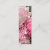 Carte De Visite Mini Signet de l'espace texte pour les pivoines roses (Dos)