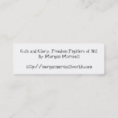 Carte De Visite Mini Signet de livres ! (Dos)