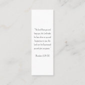 Carte De Visite Mini Signet de prière de la mini carte religieuse chrét (Dos)