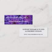 Carte De Visite Mini Signet de soutien d'Alzheimer (Devant / Derrière)