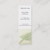 Carte De Visite Mini signet de squelettes de feuilles vertes (Dos)