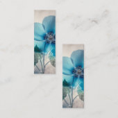 Carte De Visite Mini Signet Ethereal Blue Blossom (Devant / Derrière)