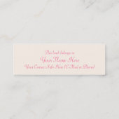 Carte De Visite Mini Signet Féerie bleu (Dos)