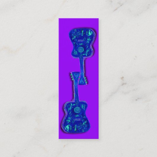 Carte De Visite Mini Signet - guitares super (Devant)