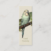 Carte De Visite Mini Signet maigre de perruche bleue (Devant)