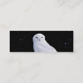 Carte De Visite Mini signet neigeux de hibou (Dos)