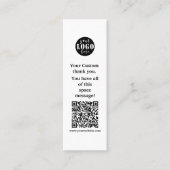 Carte De Visite Mini Signet noir et blanc simple (Devant)