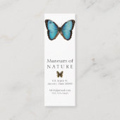Carte De Visite Mini Signet papillon morpho bleu (Devant)