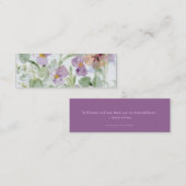 Carte De Visite Mini Signet Pastel Flowers (Devant / Derrière)