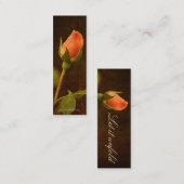 Carte De Visite Mini Signet rose (Devant / Derrière)