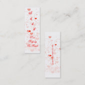 Carte De Visite Mini Signet rose de bonheur (Devant / Derrière)