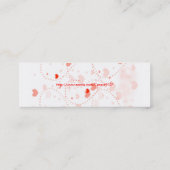 Carte De Visite Mini Signet rose de bonheur (Dos)