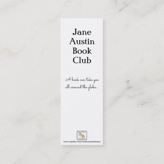 Carte De Visite Mini Signet World Traveller (Dos)