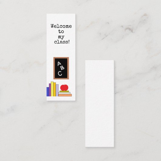 Carte De Visite Mini Signets de professeur (Devant / Derrière)