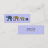 Carte De Visite Mini Signets d'éléphants africains (Devant / Derrière)
