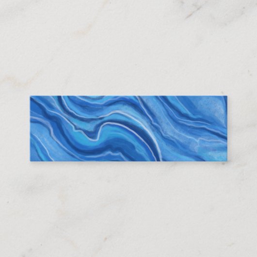 Carte De Visite Mini Signets en marbre bleu (Devant)