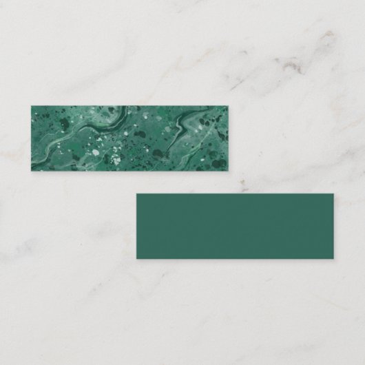 Carte De Visite Mini Signets en marbre vert (Devant / Derrière)