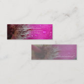 Carte De Visite Mini Signets roses d'énonciations de jardin d'orchidée (Devant / Derrière)