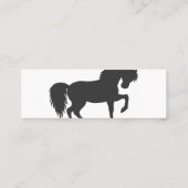 Carte De Visite Mini Silhouette de cheval de course - Choisir la couleu (Dos)