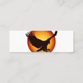 Carte De Visite Mini Silhouette de faucon solaire - Choisir la couleur  (Dos)