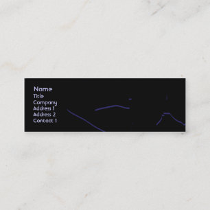 Carte De Visite Mini Silhouette de fille dans le bleu - maigre