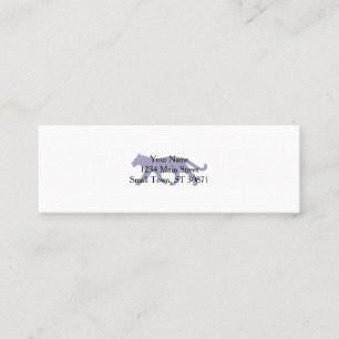 Carte De Visite Mini Silhouette de panthère violette - Choisir la coule