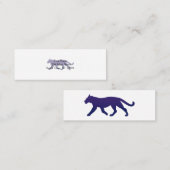 Carte De Visite Mini Silhouette de panthère violette - Choisir la coule (Devant / Derrière)
