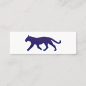 Carte De Visite Mini Silhouette de panthère violette - Choisir la coule (Dos)