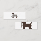 Carte De Visite Mini Silhouette de petit chien - Choisir la couleur arr (Devant / Derrière)