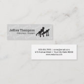 Carte De Visite Mini Silhouette du couple qui s'active (Devant / Derrière)
