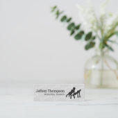 Carte De Visite Mini Silhouette du couple qui s'active (Debout devant)