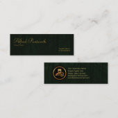 Carte De Visite Mini Silhouette Reed Plantes Lines Chauffeur (Devant / Derrière)