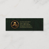 Carte De Visite Mini Silhouette Reed Plantes Lines Chauffeur (Dos)