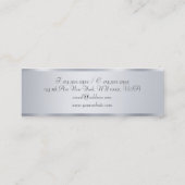 Carte De Visite Mini Silver Look moderne élégant Modèle manuscrit (Dos)