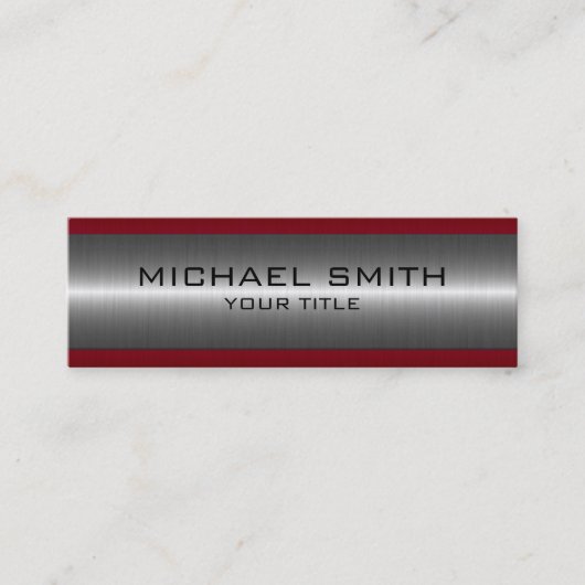 Carte De Visite Mini Silver Red Stainless (Devant)