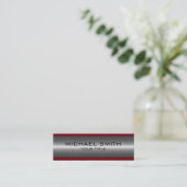 Carte De Visite Mini Silver Red Stainless (Debout devant)