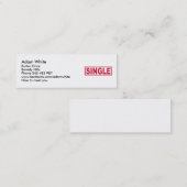 Carte De Visite Mini Simple (Devant / Derrière)