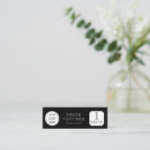 Carte De Visite Mini Simple BON DE BOISSON Logo d'entreprise (Debout devant)