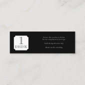 Carte De Visite Mini Simple BON DE BOISSON Logo d'entreprise (Dos)