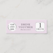 Carte De Visite Mini Simple BON DE BOISSON Logo d'entreprise (Devant)