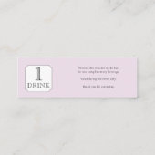 Carte De Visite Mini Simple BON DE BOISSON Logo d'entreprise (Dos)