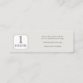 Carte De Visite Mini Simple BON DE BOISSON Logo d'entreprise (Dos)